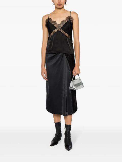 ANINE BING Amelie lace-embroidered top - Black - zdjęcie produktu nr 2