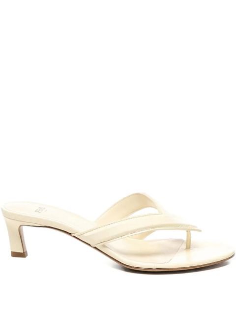FENDI leather heeled sandals - Yellow - zdjęcie produktu nr 1