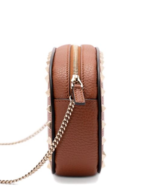 Valentino Garavani mini Rockstud chain cross body bag - Brown