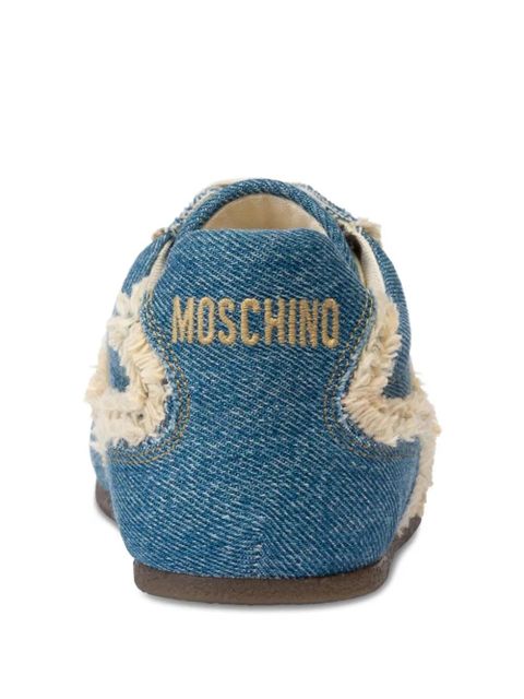 Moschino frayed sneakers - Blue