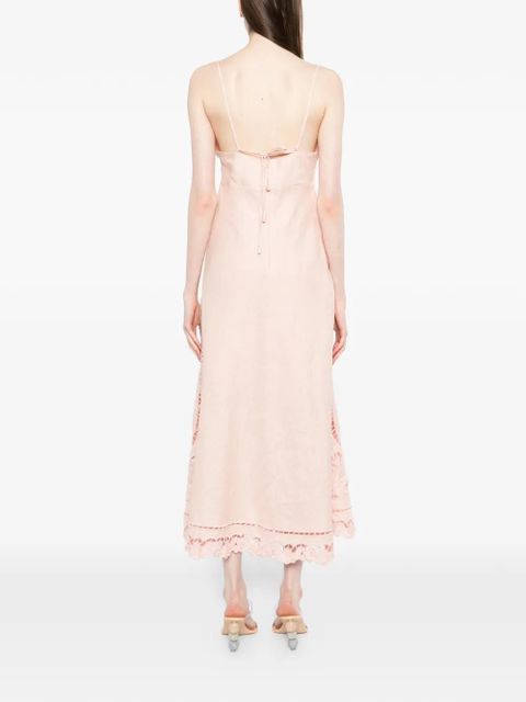 FARM Rio Richelieu midi dress - Pink