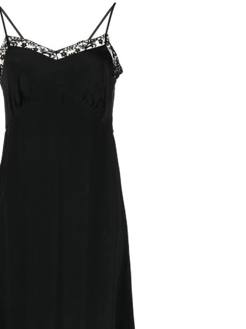 Simone Rocha lace-trim slip dress - Black - zdjęcie produktu nr 2