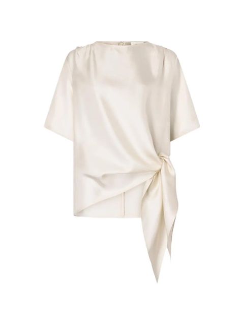 LouLou de Saison Mano asymmetric knotted top - Neutrals - zdjęcie produktu nr 1