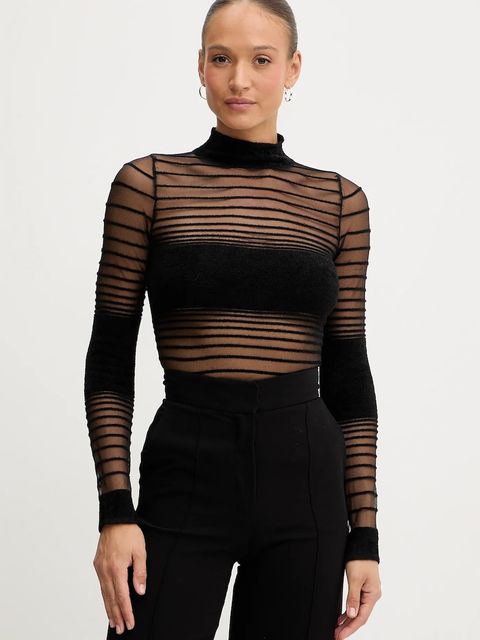 Retrofete bluzka Katrine damska kolor czarny wzorzysta R-FW25-12072-12 - zdjęcie produktu nr 1