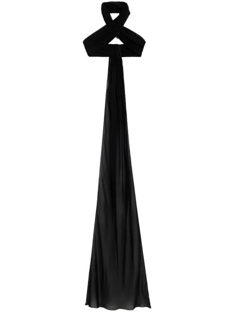 AMI Paris silk wrap top - Black - zdjęcie produktu nr 1