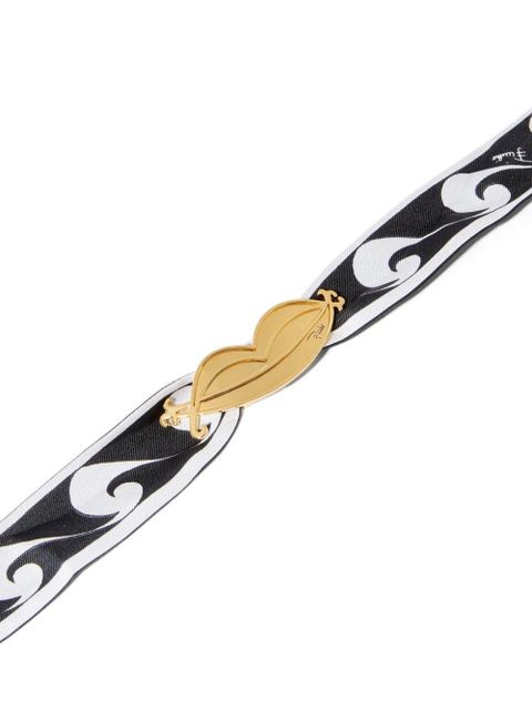 PUCCI scarf lip-ring choker - Black