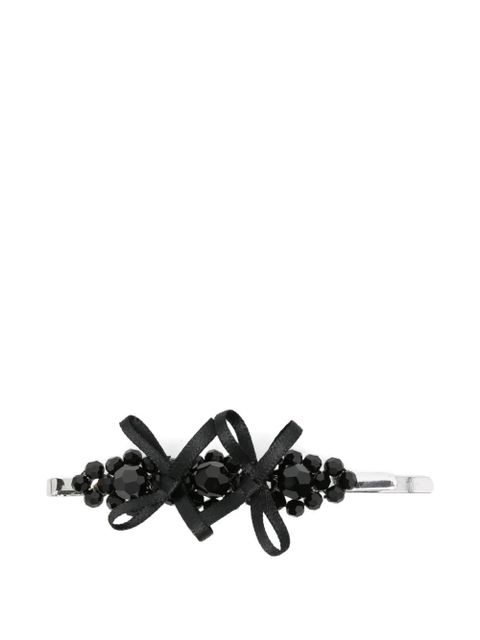 Simone Rocha beaded bow-detail hair clip - Silver - zdjęcie produktu nr 1