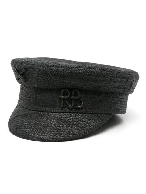 Ruslan Baginskiy Straw baker boy hat - Black - zdjęcie produktu nr 1
