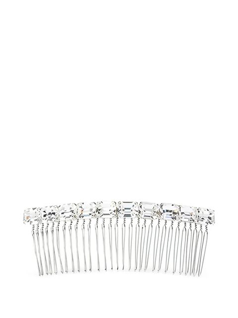 Maison Michel crystal-embellished hair comb - Silver - zdjęcie produktu nr 1