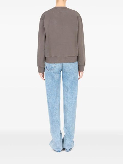 MM6 Maison Margiela logo-patch sweatshirt - Grey