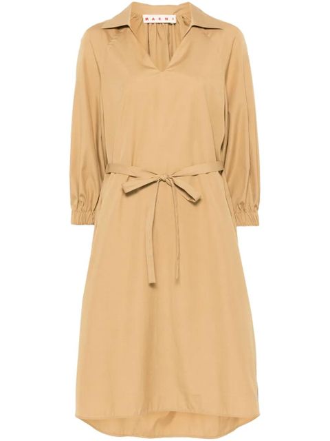 Marni poplin midi dress - Brown - zdjęcie produktu nr 1