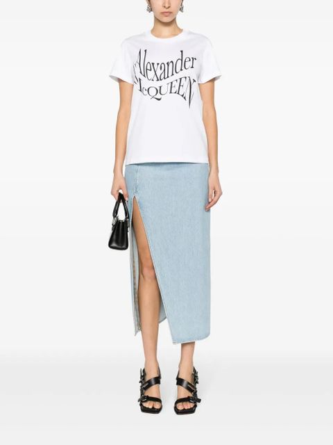 Alexander McQueen logo-print cotton T-shirt - White - zdjęcie produktu nr 2