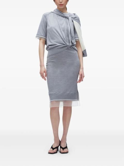 3.1 Phillip Lim knot-detail merino midi dress - Grey - zdjęcie produktu nr 2