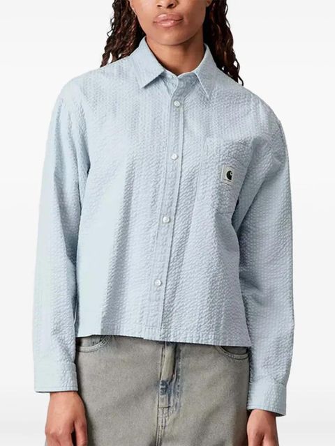 Carhartt WIP Toland seersucker shirt - Blue - zdjęcie produktu nr 2