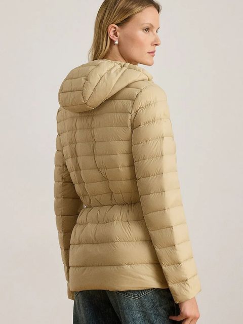 Lauren Ralph Lauren płaszcz kolor beżowy zimowa 297P04081