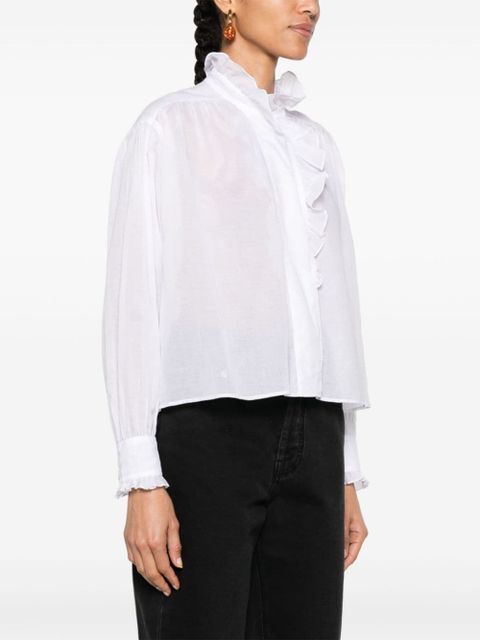 MARANT ÉTOILE Pamiala ruffle-trim blouse - White