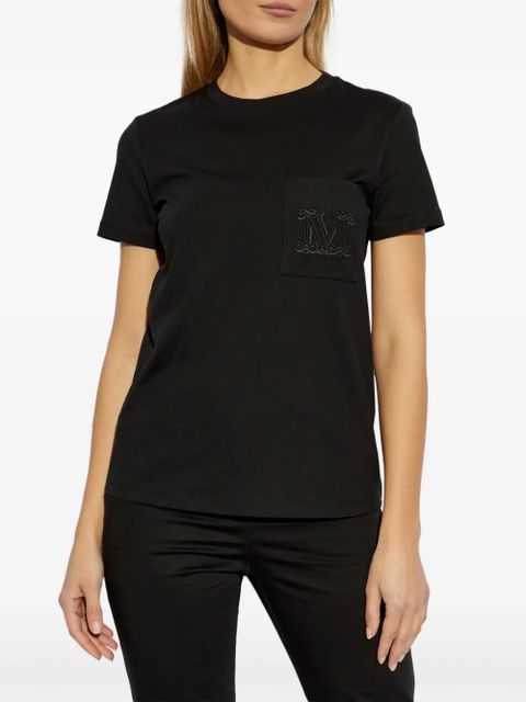 Max Mara logo-embroidered T-shirt - Black