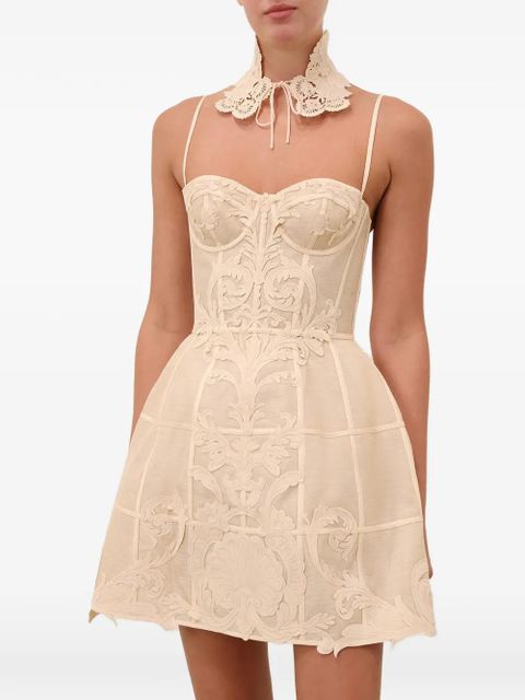 ZIMMERMANN Rebellion Filigree mini dress - Neutrals