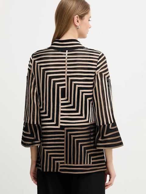 Joseph Ribkoff koszula damska kolor czarny regular z kołnierzykiem klasycznym 261980