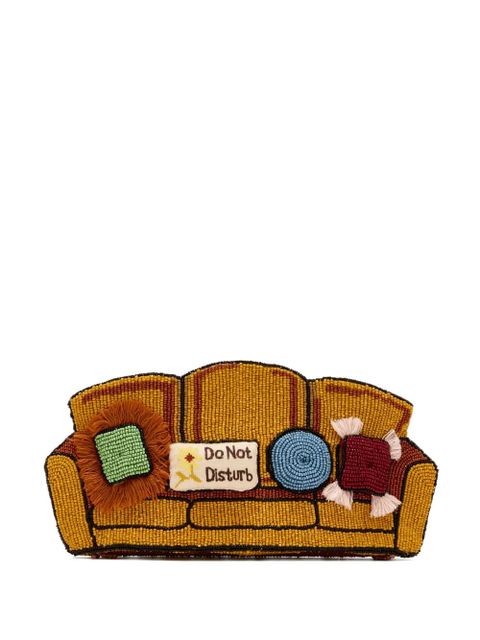 STAUD beaded Couch clutch - Yellow - zdjęcie produktu nr 1