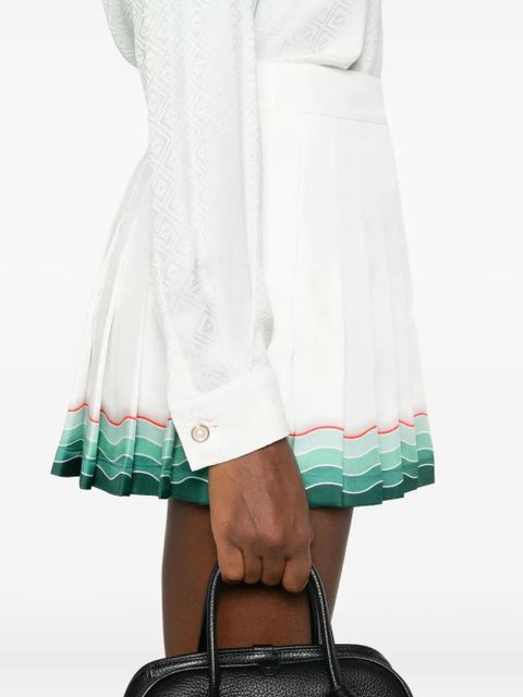 Casablanca pleated mini skirt - White