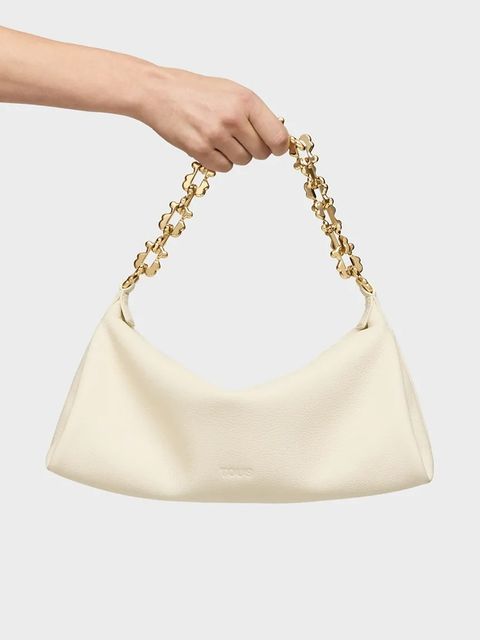 Tous torebka skórzana FOLD kolor beżowy 2002306701