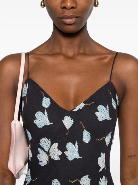 Self-Portrait floral midi dress - Blue