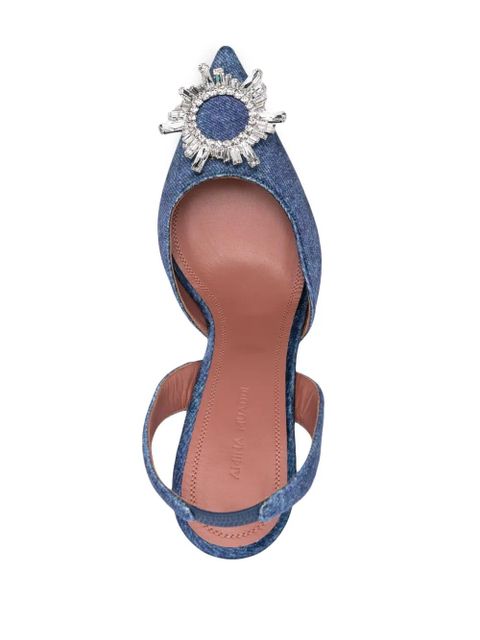 Amina Muaddi 95mm Begum slingback pumps - Blue