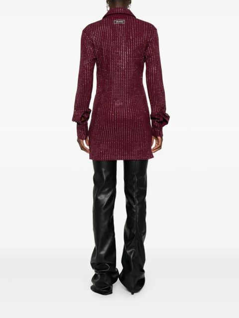 The Attico embellished collared dress