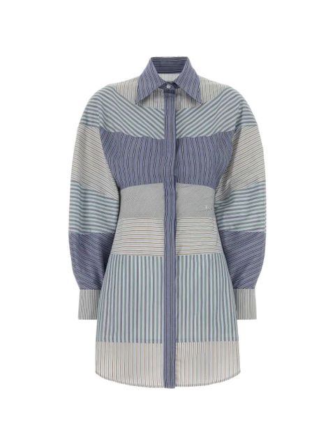 Moschino patchwork striped mini shirt dress - Blue - zdjęcie produktu nr 1