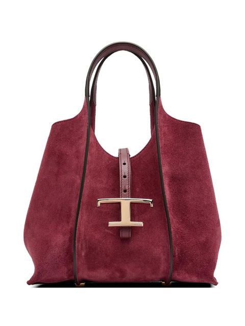 Tod's T-Timeless suede shoulder bag - Red - zdjęcie produktu nr 1