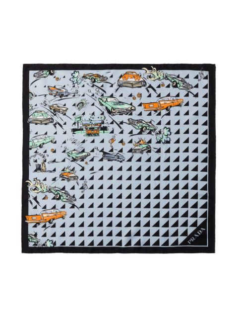 Prada silk scarf - Blue