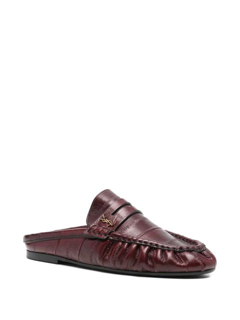 Saint Laurent Le Loafer round-toe mules - Red - zdjęcie produktu nr 2