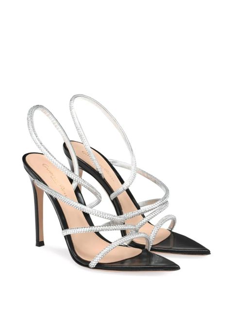 Gianvito Rossi 105mm Crystal Ettie sandals - Silver