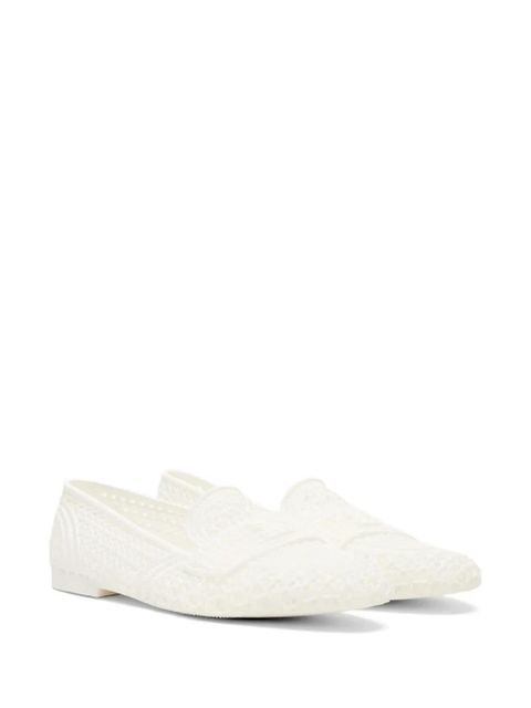 Casadei tonal-effect braided loafers - White - zdjęcie produktu nr 2