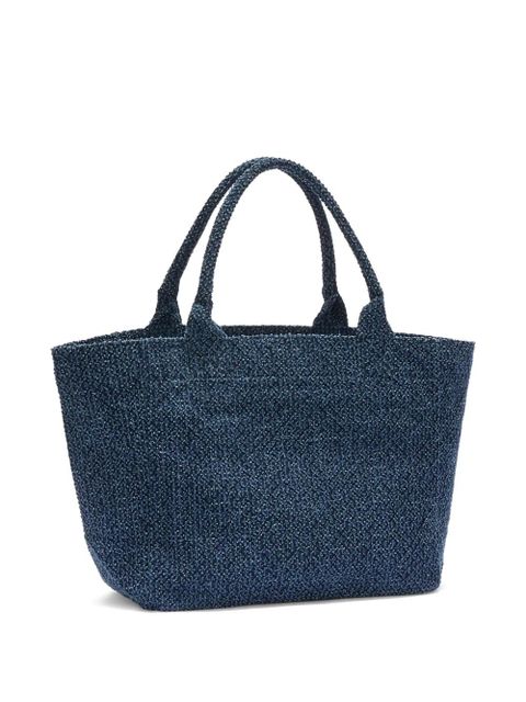 GANNI logo graphic tote bag - Blue