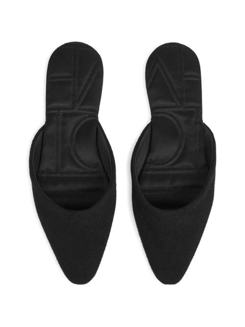 TOTEME wool slippers - Black