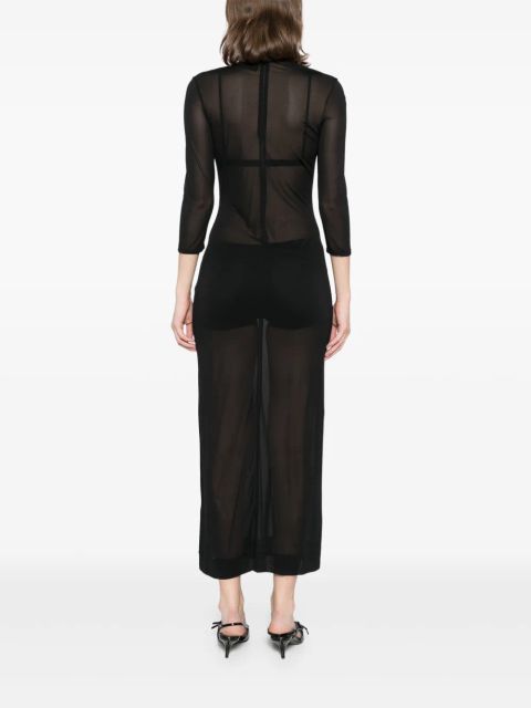 Simone Rocha ballet mesh column dress - Black