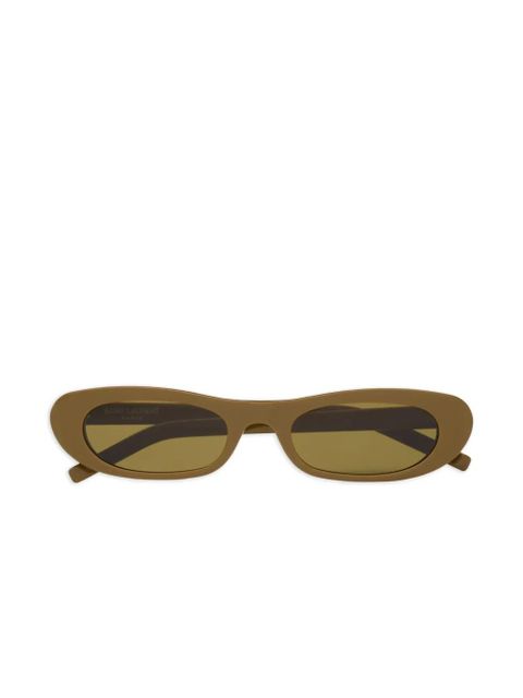 Saint Laurent Eyewear oval-frame sunglasses - Brown - zdjęcie produktu nr 1