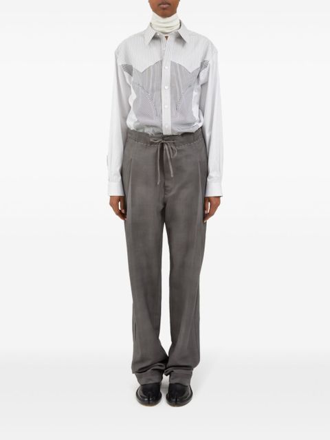 Maison Margiela drawstring straight-leg trousers - Grey - zdjęcie produktu nr 2