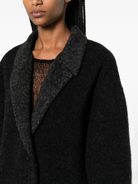 Givenchy contrasting-lapel single-breasted coat - Black