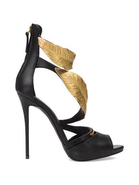 Giuseppe Zanotti Leaf stiletto sandals - Black - zdjęcie produktu nr 1