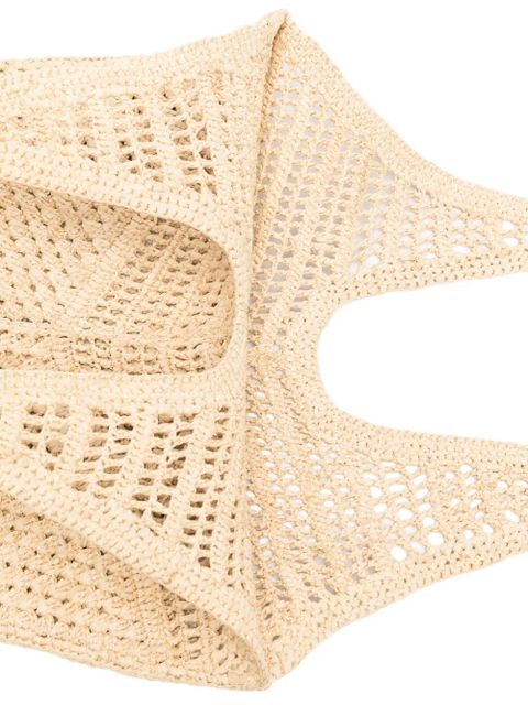 Maje 226 Stephan crocheted shoulderbag - Neutrals
