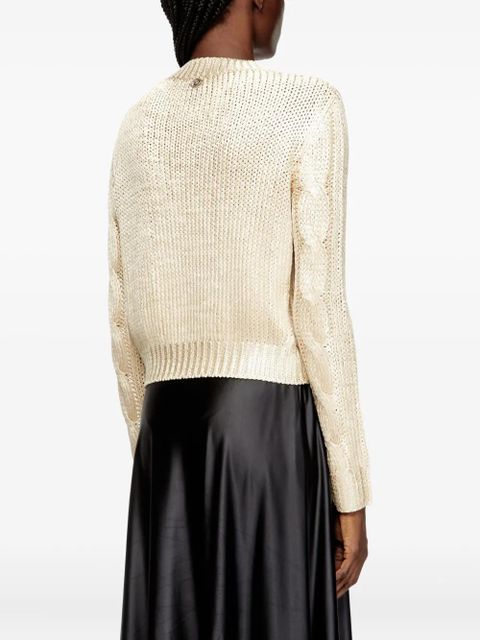 Diesel M-Miccha cable-knit sweater - Neutrals