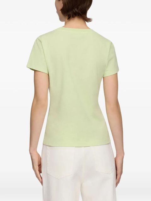 GANNI tiger-print T-shirt - Green