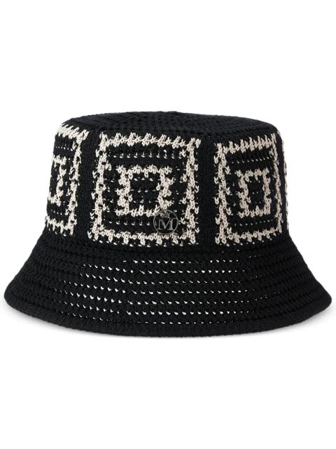 Maison Michel Axel crochet bucket hat - Black - zdjęcie produktu nr 1