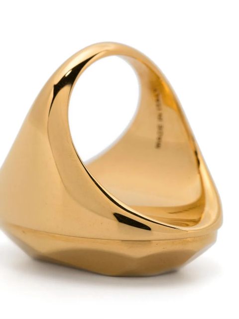 Alexander McQueen The Faceted Stone ring - Gold