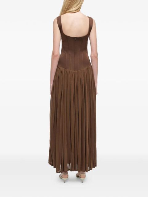 Simkhai Jamie square-neck midi dress - Brown