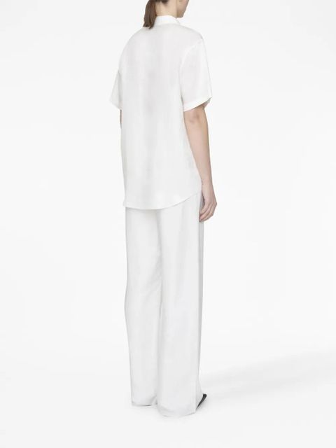 ANINE BING Carrie wide-leg trousers - White