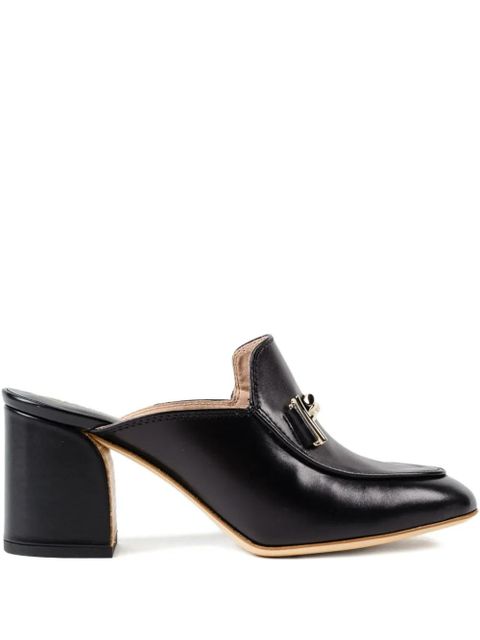 Tod's 80mm leather mules - Black